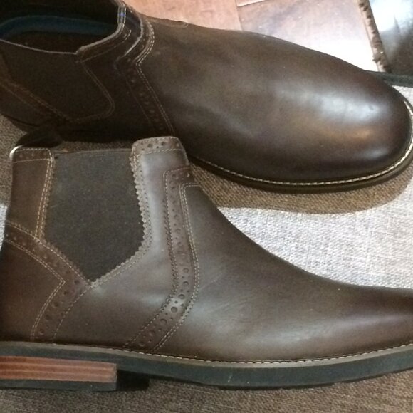 Nunn Bush Ankle Boots Soft Genuine Leather Brown Size US 12 W New - Picture 2 of 4